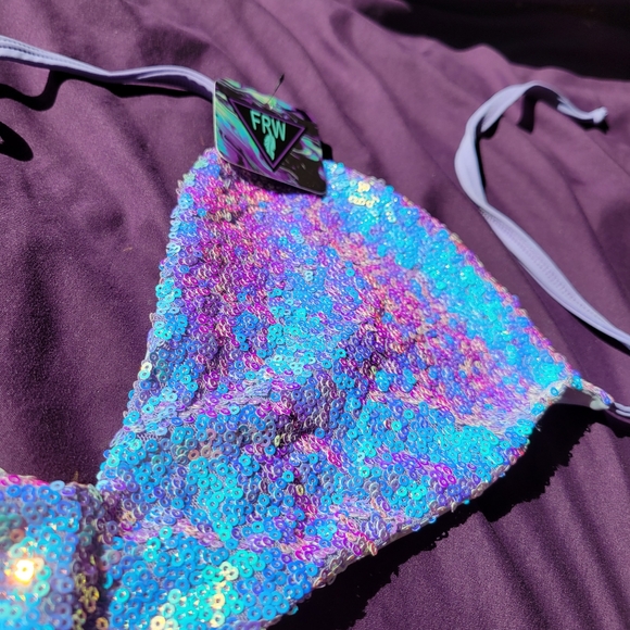 Freedom Rave Wear Sequin Bralette C cup - Picture 5 of 6